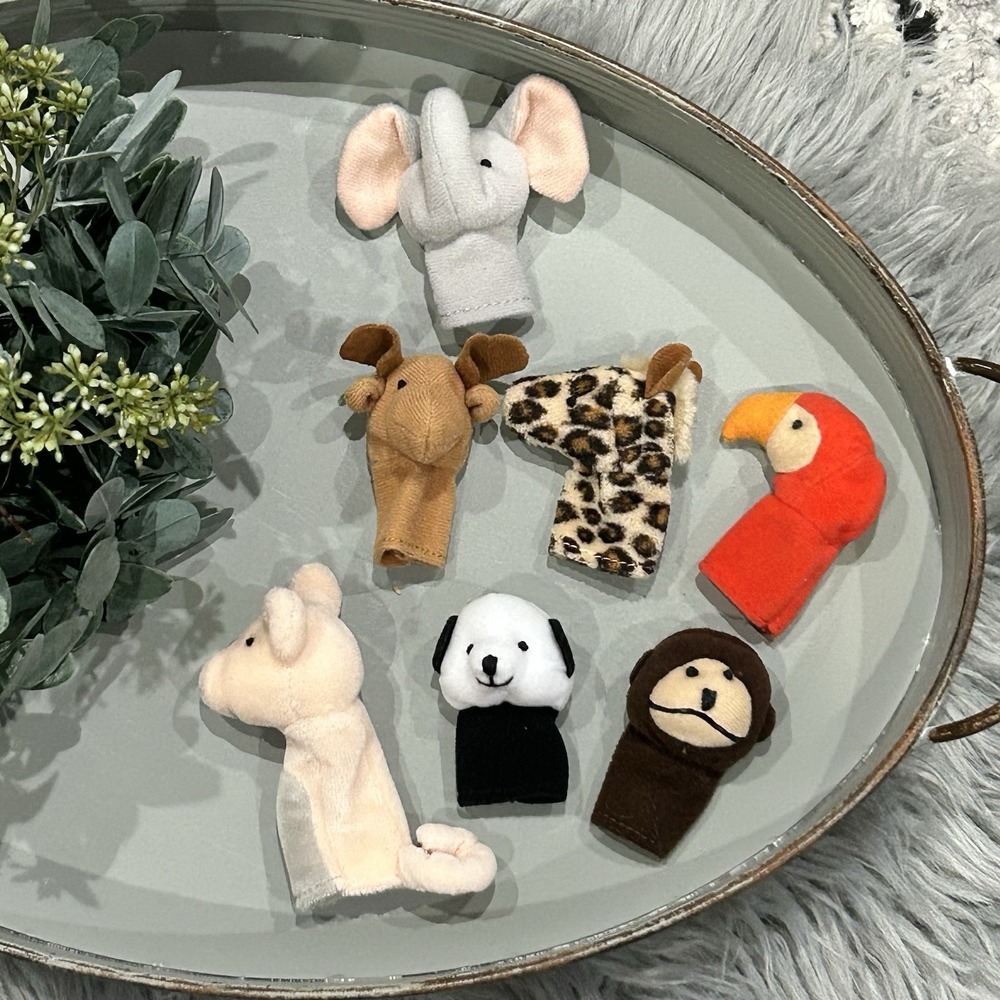 Safari Zoo Farm Animal 7 IKEA Finger Puppets Assorted Animals Imagination Play